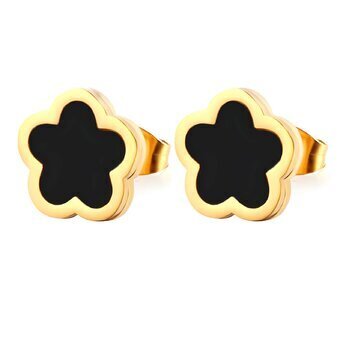 18K gold plated Stainless steel  "Flowers" earrings, Intensity