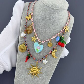 "Heart" Necklace, 18K Gold Plated Steel