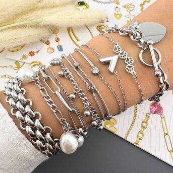 "Paws" Bracelet, Stainless Steel
