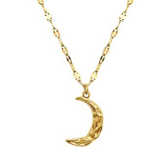 "Crescent" Necklace, 18K Gold Plated Steel