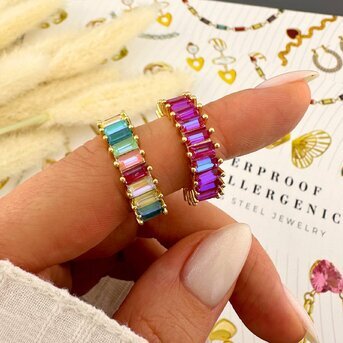 Ring, 18K Gold Plated Brass