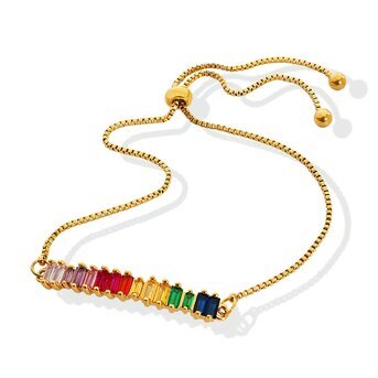 Bracelet, 18K Gold Plated Steel