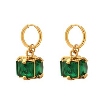 18K gold plated Stainless steel earrings, Intensity