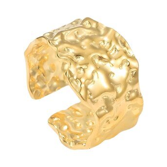 18K gold plated Stainless steel finger ring, Intensity