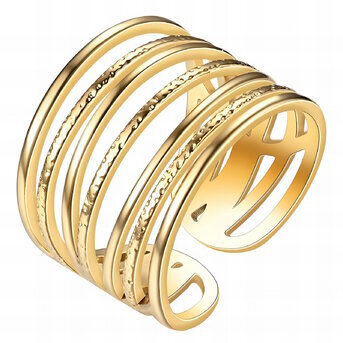 18K gold plated Stainless steel finger ring, Intensity