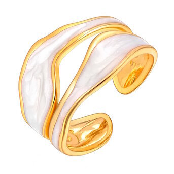 18K gold plated Stainless steel finger ring, Intensity