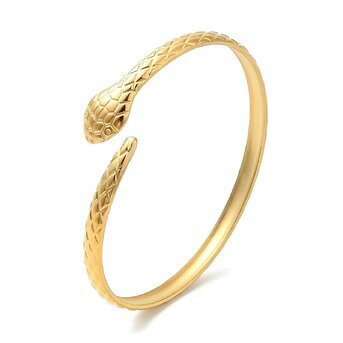 18K gold plated Stainless steel  "Snake" bracelet, Intensity