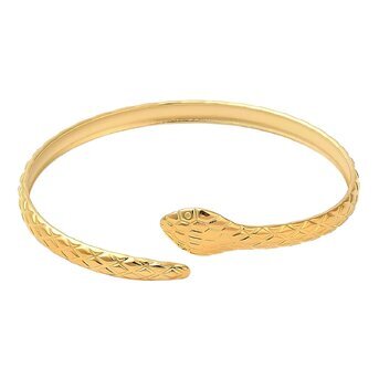 18K gold plated Stainless steel  "Snake" bracelet, Intensity