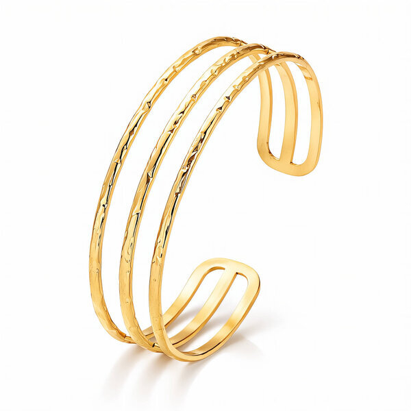 Bracelet, 18K Gold Plated Steel
