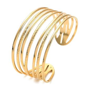 18K gold plated Stainless steel bracelet, Intensity