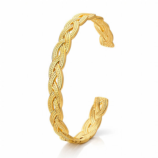Bracelet, 18K Gold Plated Steel