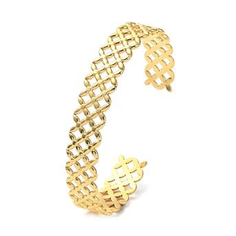 18K gold plated Stainless steel bracelet, Intensity