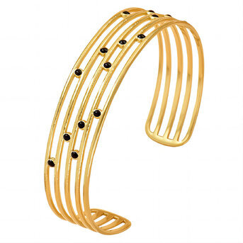 Bracelet, 18K Gold Plated Steel