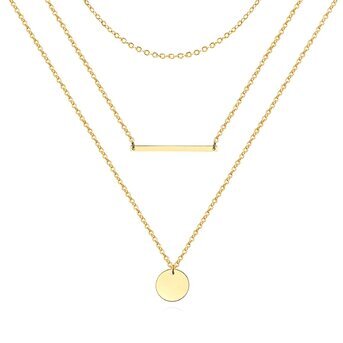 18K gold plated Stainless steel necklace, Intensity