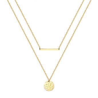 18K gold plated Stainless steel necklace, Intensity