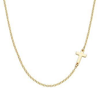 18K gold plated Stainless steel  "Crosses" necklace, Intensity