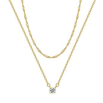 18K gold plated Stainless steel necklace, Intensity