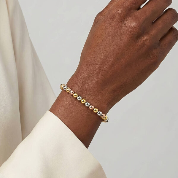 Bracelet, 18K Gold Plated Steel