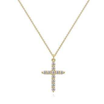 18K gold plated Stainless steel  "Crosses" necklace, Intensity