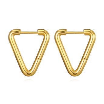 18K gold plated Stainless steel earrings, Intensity