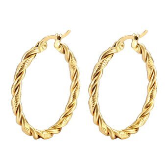 18K gold plated Stainless steel earrings, Intensity