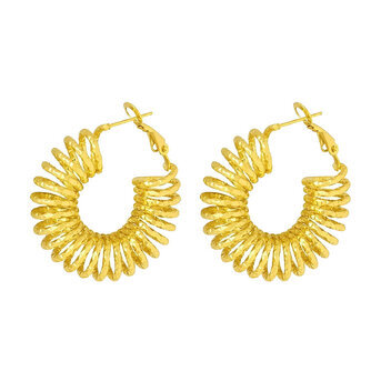 "Spiral" Earrings, 18K Gold Plated Steel
