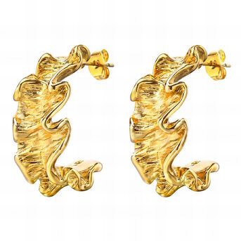 18K gold plated Stainless steel earrings, Intensity