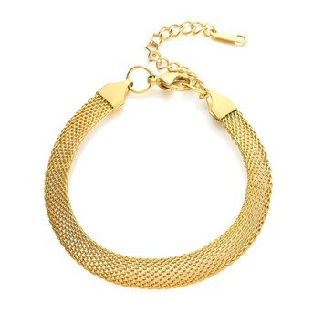 18K gold plated Stainless steel bracelet, Intensity