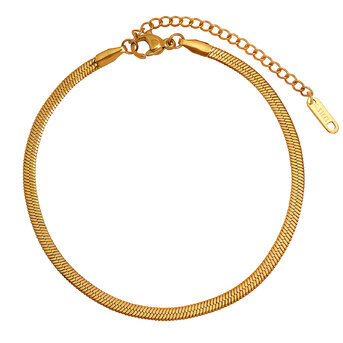 Bracelet, 18K Gold Plated Steel