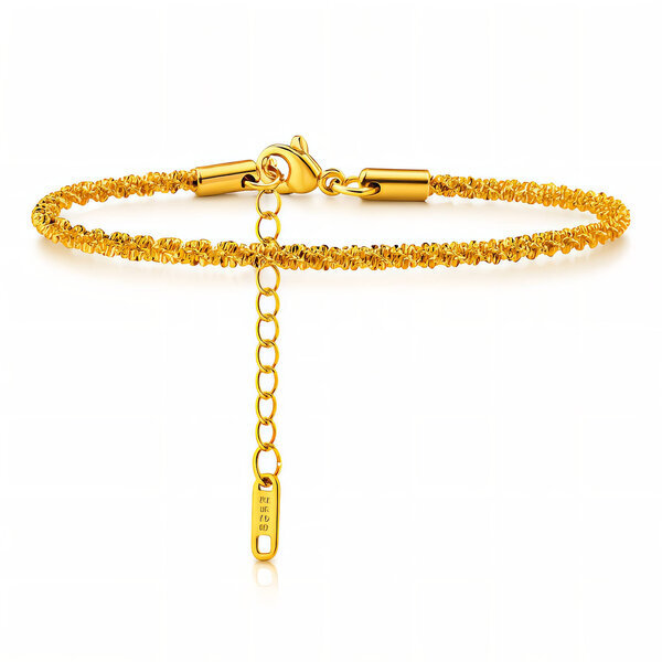 Bracelet, 18K Gold Plated Steel