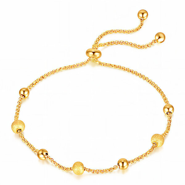 Bracelet, 18K Gold Plated Steel