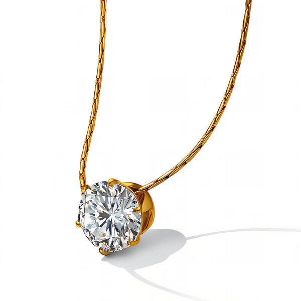 Necklace, 18K Gold Plated Steel