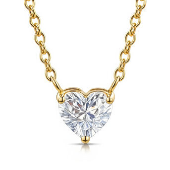 "Hearts" Necklace, 18K Gold Plated Steel