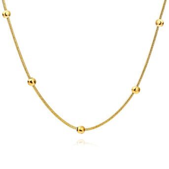 18K gold plated Stainless steel necklace, Intensity