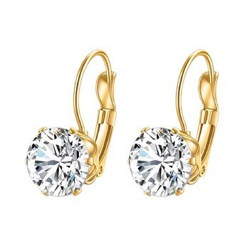 18K gold plated Stainless steel earrings, Intensity