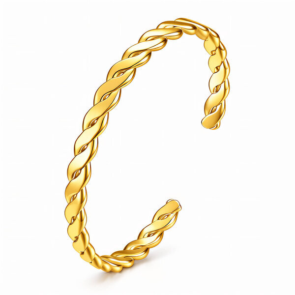 Bracelet, 18K Gold Plated Steel