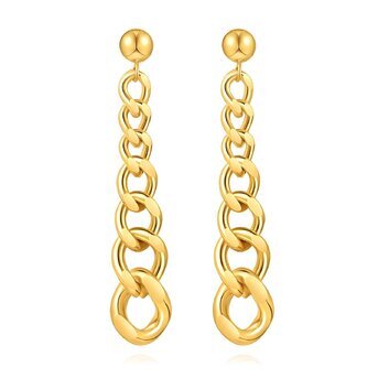 18K gold plated Stainless steel earrings, Intensity