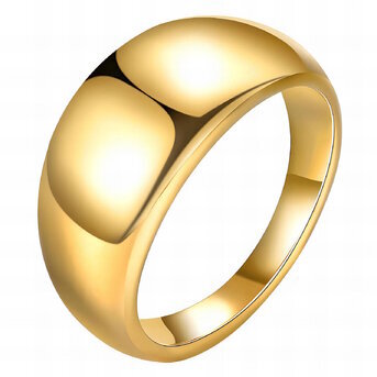 18K gold plated Stainless steel finger ring, Intensity