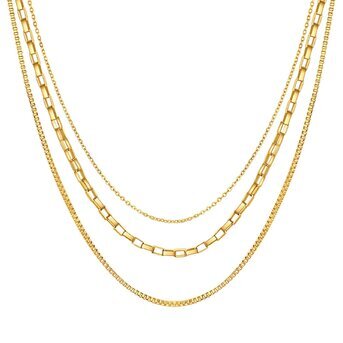 18K gold plated Stainless steel necklace, Intensity