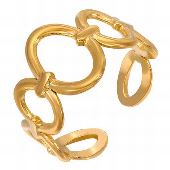 18K gold plated Stainless steel finger ring, Intensity