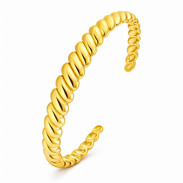 Bracelet, 18K Gold Plated Steel