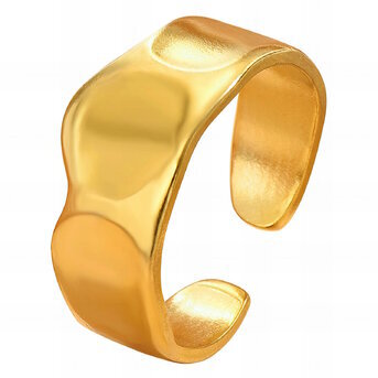 Ring, 18K Gold Plated Steel