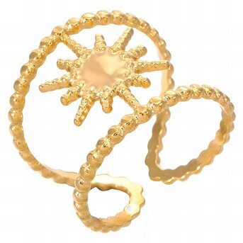 Ring, 18K Gold Plated Steel