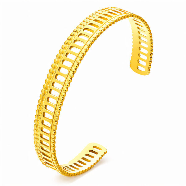 Bracelet, 18K Gold Plated Steel