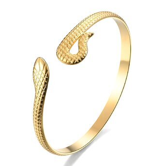 18K gold plated Stainless steel  "Snake" bracelet, Intensity