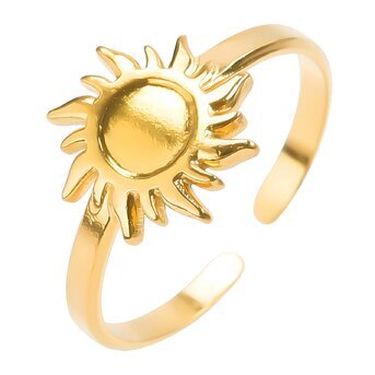 18K gold plated Stainless steel finger ring, Intensity