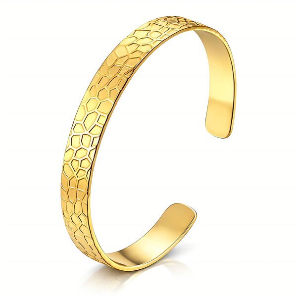 Bracelet, 18K Gold Plated Steel