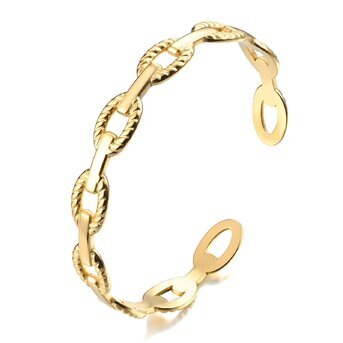 18K gold plated Stainless steel bracelet, Intensity