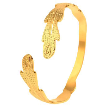 18K gold plated Stainless steel  "Leafs" bracelet, Intensity