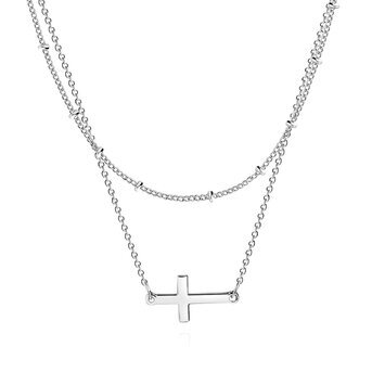 "Crosses" Necklace, Stainless Steel